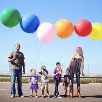 Imported balloon 36 inch round super large latex party birthday shop atmosphere transparent black powder Red Gold White ground explosion ball