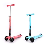 Micro, детский трехколесный мигающий складной самокат, 3-6-12 лет, Швейцария, подходит для подростков