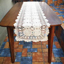 American Comeback Garden Pure Cotton Hollowed-out Woven Cabinet Geb Hand Crochet Table Cloth Cloth Art Nordic Decorative Table Flag