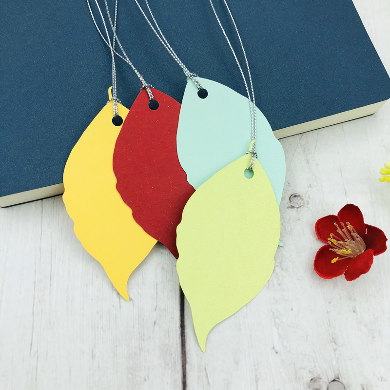 50 pieces of new leaf tether hanging card creative Korean festival mini card small greeting card learning blessing message card