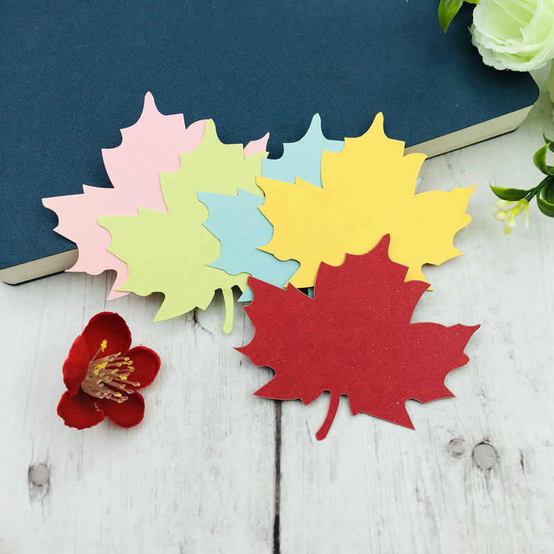 50 creative DIY Christmas cards maple leaf shape New Year's wish greeting card handwritten wish message card paper