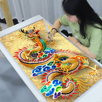 Diamond painting 2021 new 5d dragon pattern full diamond cross stitch living room point tile stone show fortune vertical version 2020