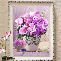 Diamond painting 2021 cross stitch new plant flower small diamond masonry show sticking Diamond painting living room 2020