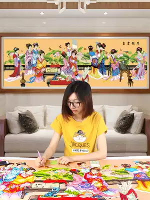 2021 new diamond painting full diamond living room Qin, chess, calligraphy and painting dream of red Mansion cross stitch twelve nobile crystal 2020