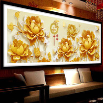 Diamond painting 2021 full diamond 5d cross stitch new living room peony flower blossom rich point paste Diamond Crystal 2020