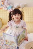 Meat polo Home Original Girl Dolota Purple Rose Dream Tandem Dress Spring Summer