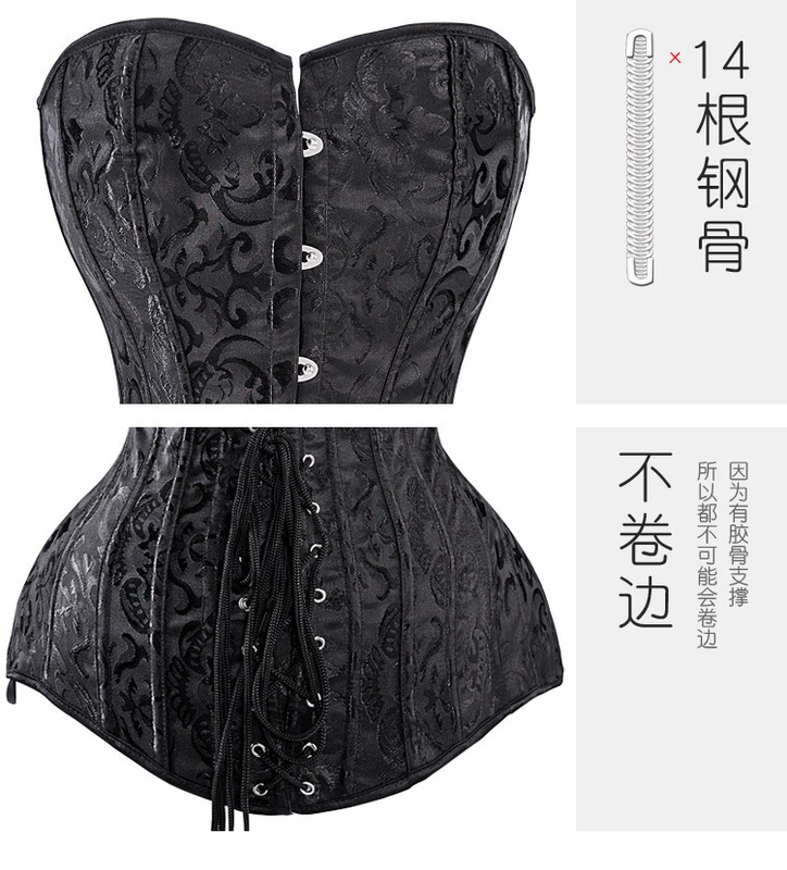 Palace corset thép thêm đoạn dài và dài với một 胯 胯 身上 身上 束 - Corset