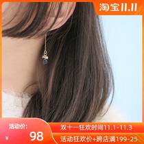 Three-in-one grass London blue quartz Pearl 14k bag gold earrings earrings earrings earrings studs 2021 New Tide