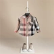 Phiên bản thủy triều thời trang mới của bé gái kẻ sọc cotton mùa xuân và mùa thu cộng với tay áo dài nhung mùa thu đại dương cho trẻ em mùa đông đồ bộ cho bé gái