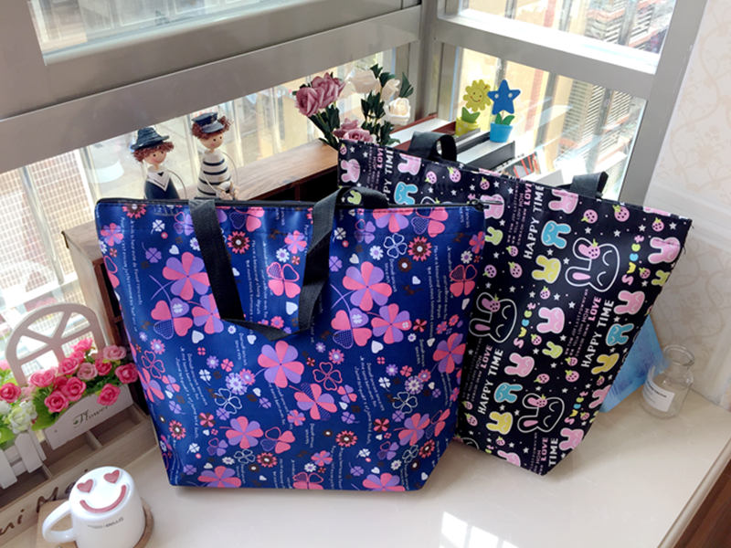 Large waterproof environmental protection bag zip bag bag handbag bag shopbag shopping bag shopping clothesMommy bag beach bag