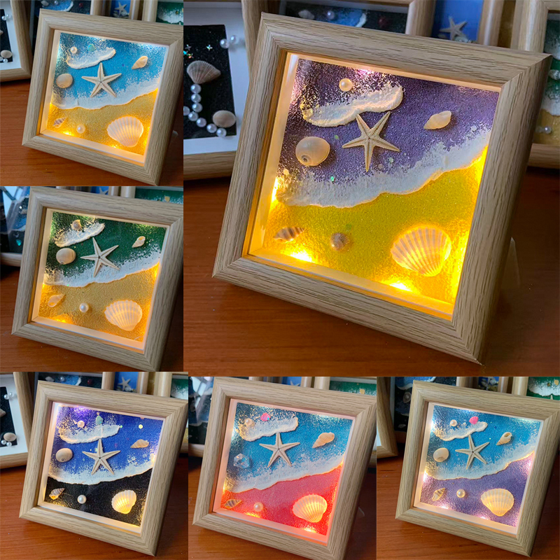 Beihai Tourist Souvenirs, Weizhou Island, Qingdao, Weihai, Sanya, Dalian Cultural and Creative Gifts, Shell Photo Frame with Light Beihai Tourist Souvenirs, Weizhou Island, Qingdao, Weihai, Sanya, Dalian Cultural and Creative Gifts, Shell Photo Frame with Light
