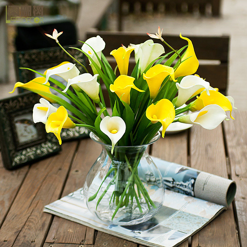 Dim tree PU mini simulation calla simulation flower living room fake flower decoration Floral decoration Floral ornaments