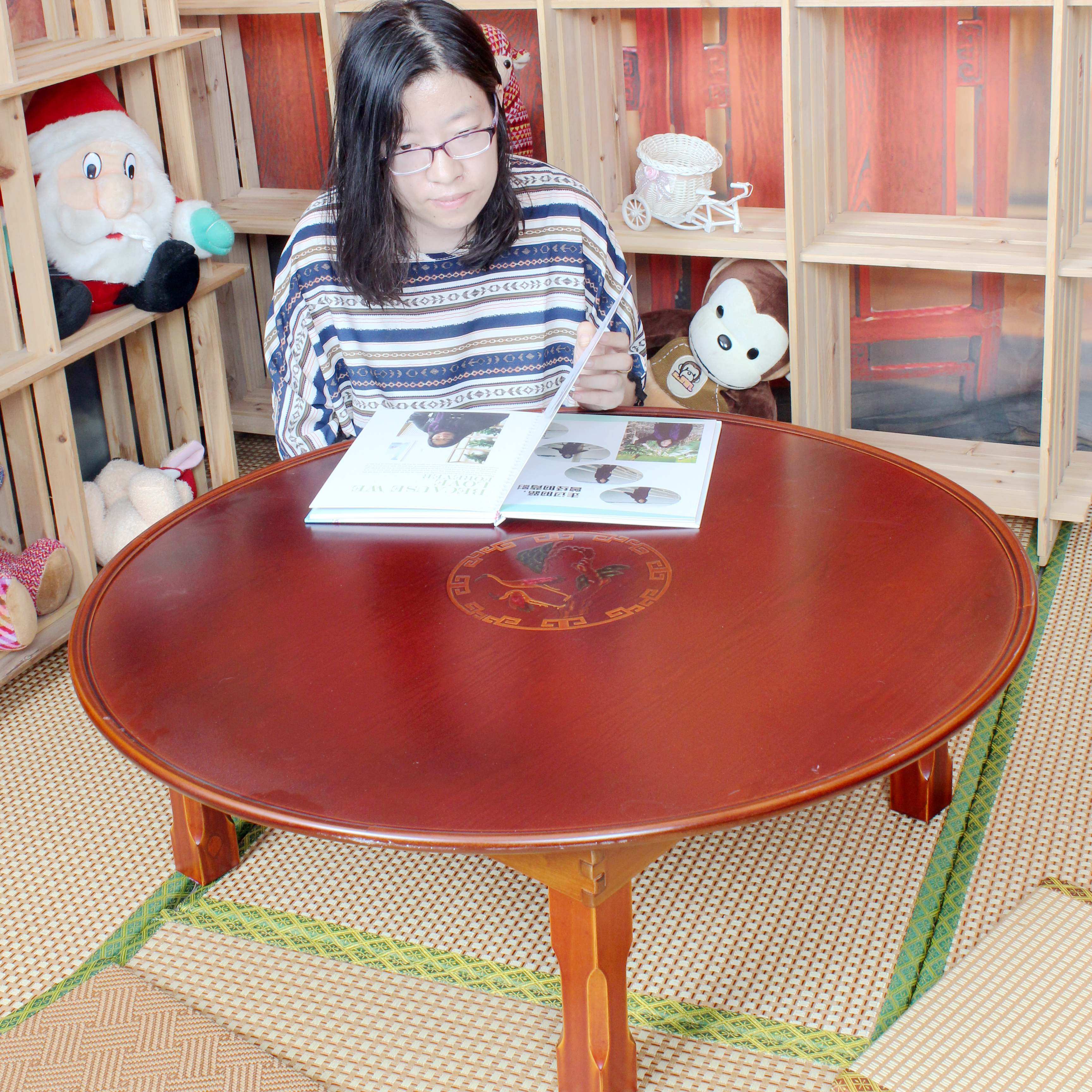 Han-style folding table North Korean national-kang table tatami dining table Dining Table Day Style Dwarf Table Study Table Import And Export Folding Table