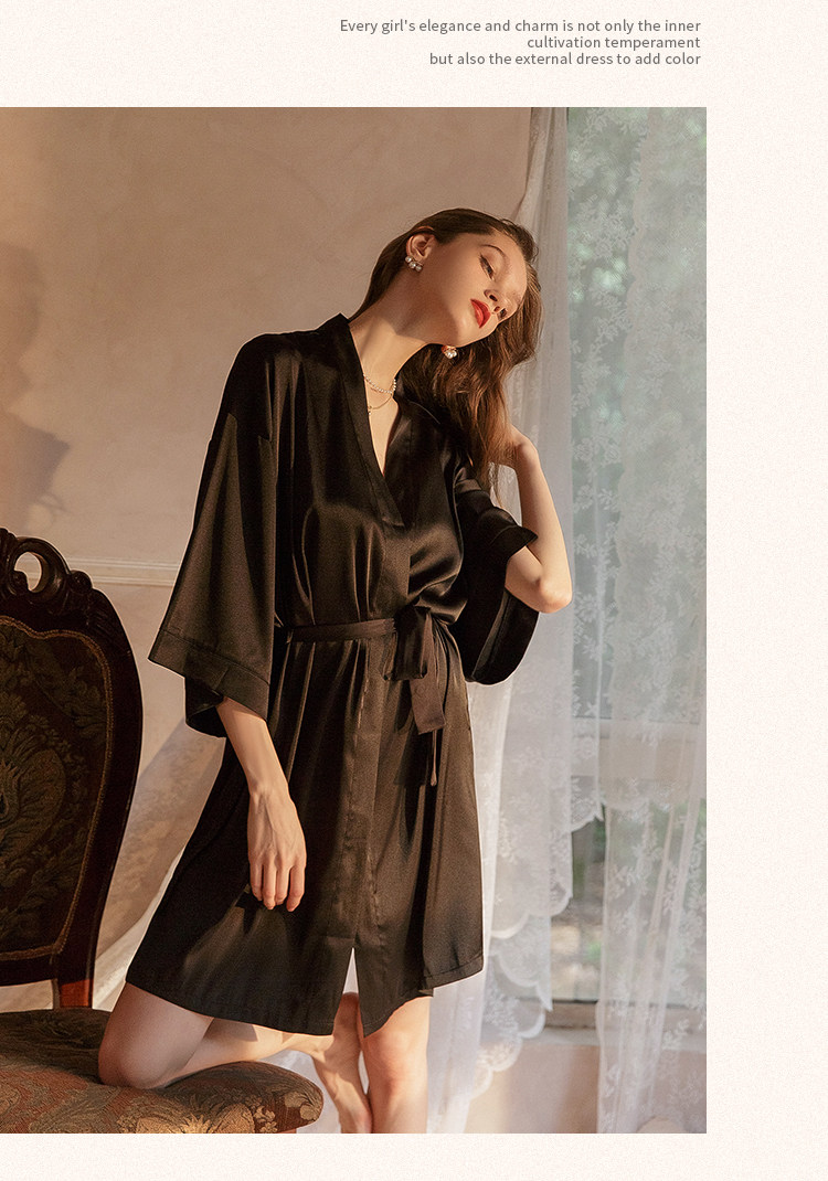 今夕何夕性感睡衣女两件套春秋季吊带睡裙2022年新款真丝套装纯欲详情53