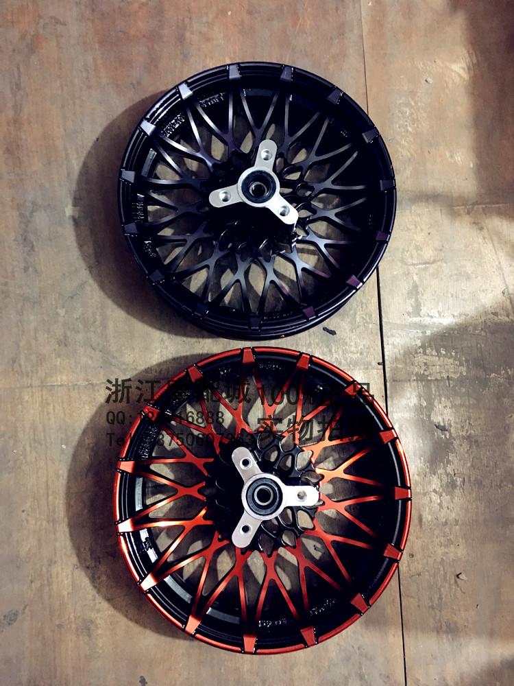 Sửa đổi xe máy / xe máy điện phụ kiện xe điện bánh xe mới vòng thép hoa cúc 10/12 inch bánh xe phanh đôi đèn trợ sáng xe máy