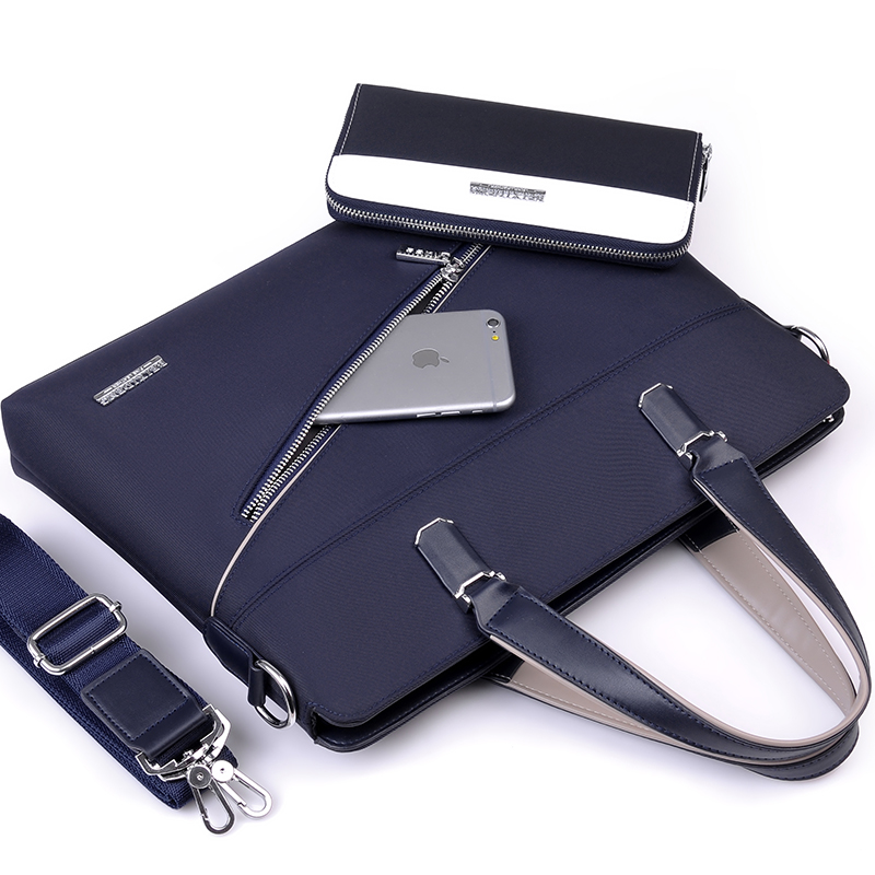 Send handbag men's handbag Oxford Brush Bag Business Brief Casual Men's bag A4 file single shoulder package