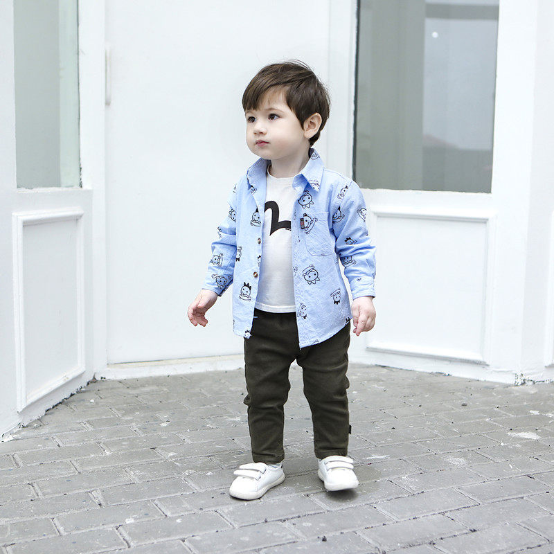 Boy's long sleeved shirt pure cotton 2022 new children's children's clothing children's clothing Yanai baby's all cotton shirt