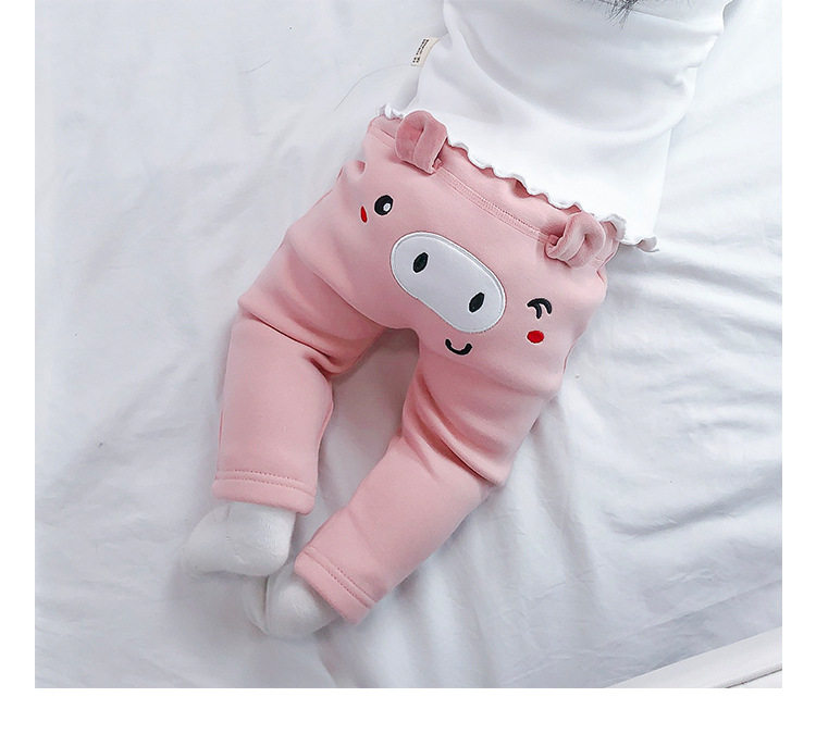 0-1-2-3 0-1-2-3-year-old baby big fart pants plus suede autumn winter baby big fart pants male girl with velvet pants damp