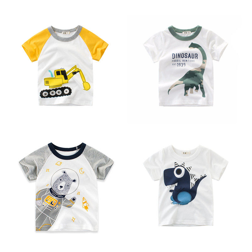 Children's Short Sleeve T-shirt Boy White Baby Short Sleeve T-shirt Children's Top