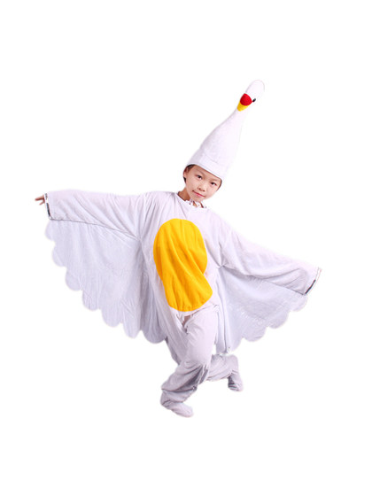 儿童新款卡通动物表演服舞台大雁小天鹅造型舞蹈服亲子衣演出服装