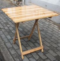 Log fir folding table outdoor picnic table lazy square table table promotional table portable solid wood economy economy
