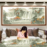 Великолепные горы и речная вышивка 2024 Новые модели, подходящие для гостиной для вышивки современного стиля, простая китайская полная вышива