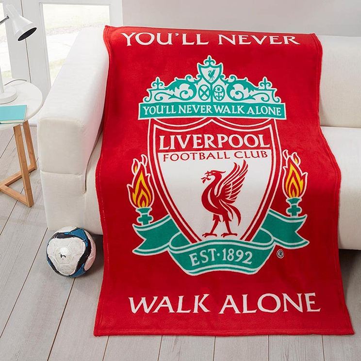 Liverpool Official Authentic Football Souvenir Team Logo Flannel Blanket Air Conditioning Blanket Nap Blanket Domestic In-Stock