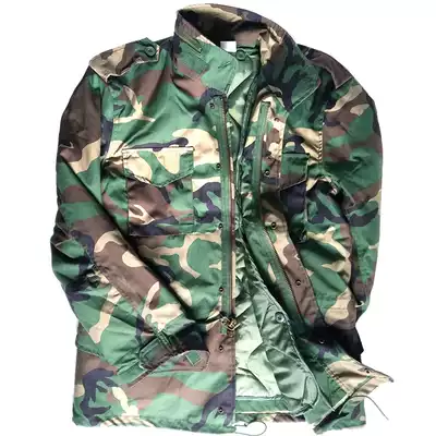 US military thick four-color camouflage M65 trench coat tactical jacket Men's Military version winter cotton coat