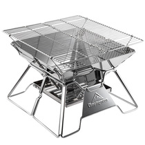 Outdoor Home Stainless Steel Folding Light Camping Picnic Barbecue Grill MT-2 recommended for 1-3 people