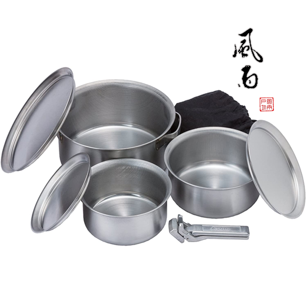 Japanese native SOTO cookware Heavey Pot GORA ST-950 ultra-thick stainless steel set of 8 pieces