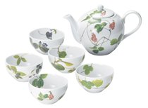 Japanese native AITO Lin Jingici Chunhua beautiful thick roast ceramic tea kettle tea cup tea set 6-piece set