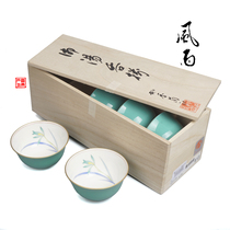 Japanese hand-painted Emperor Xianglan Club Jinlan Wing Tea Cup Tea Set Coffee Cup Coffee Cup Ceramics 5-piece Set