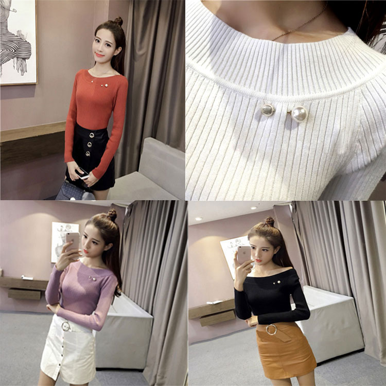 Double-headed ngọc trai từ pin cổ áo len cardigan khóa pin neckline trâm áo khuy măng sét chống ánh sáng pin nhỏ