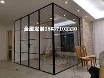 Customized Nordic glass partition screen narrow edge minimalist enamel white matte skin black tempered super white glass
