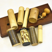Portable bamboo tea leaf jars bamboo small tea jar sealed tea case bamboo cylinder travel tea barn woke tea barrel tea set