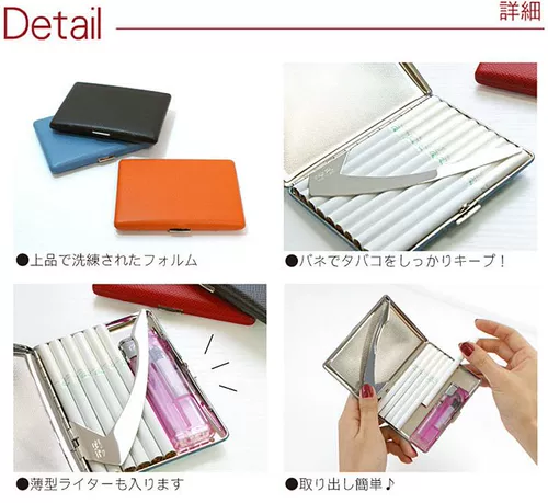 Оригинальный японский импортный металлический ультратонкий медный портсигар подходит для мужчин и женщин, из натуральной кожи