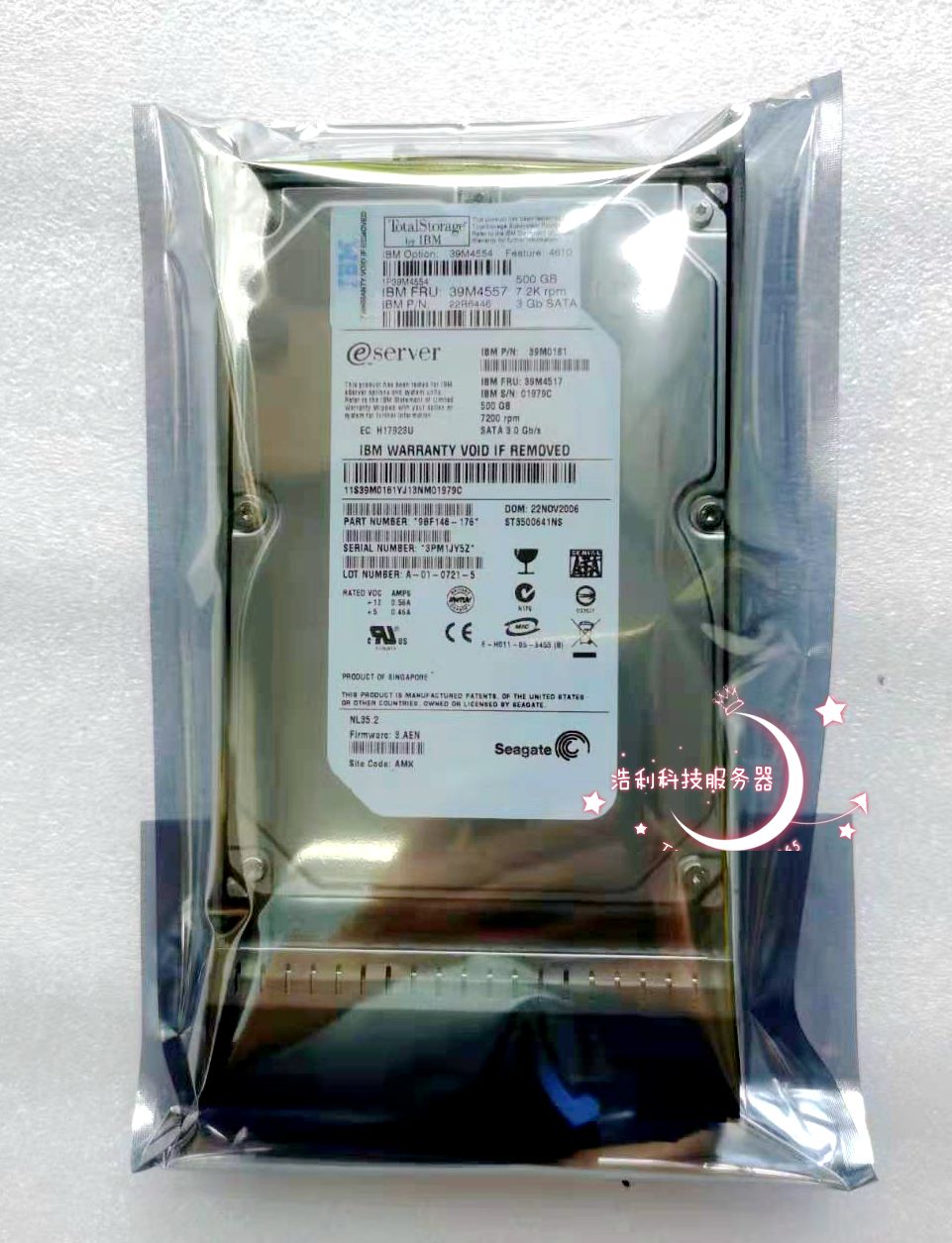 IBM 4610 39M4554 39M4557 500G SATA-FC 7 2K 3 5 DS4700