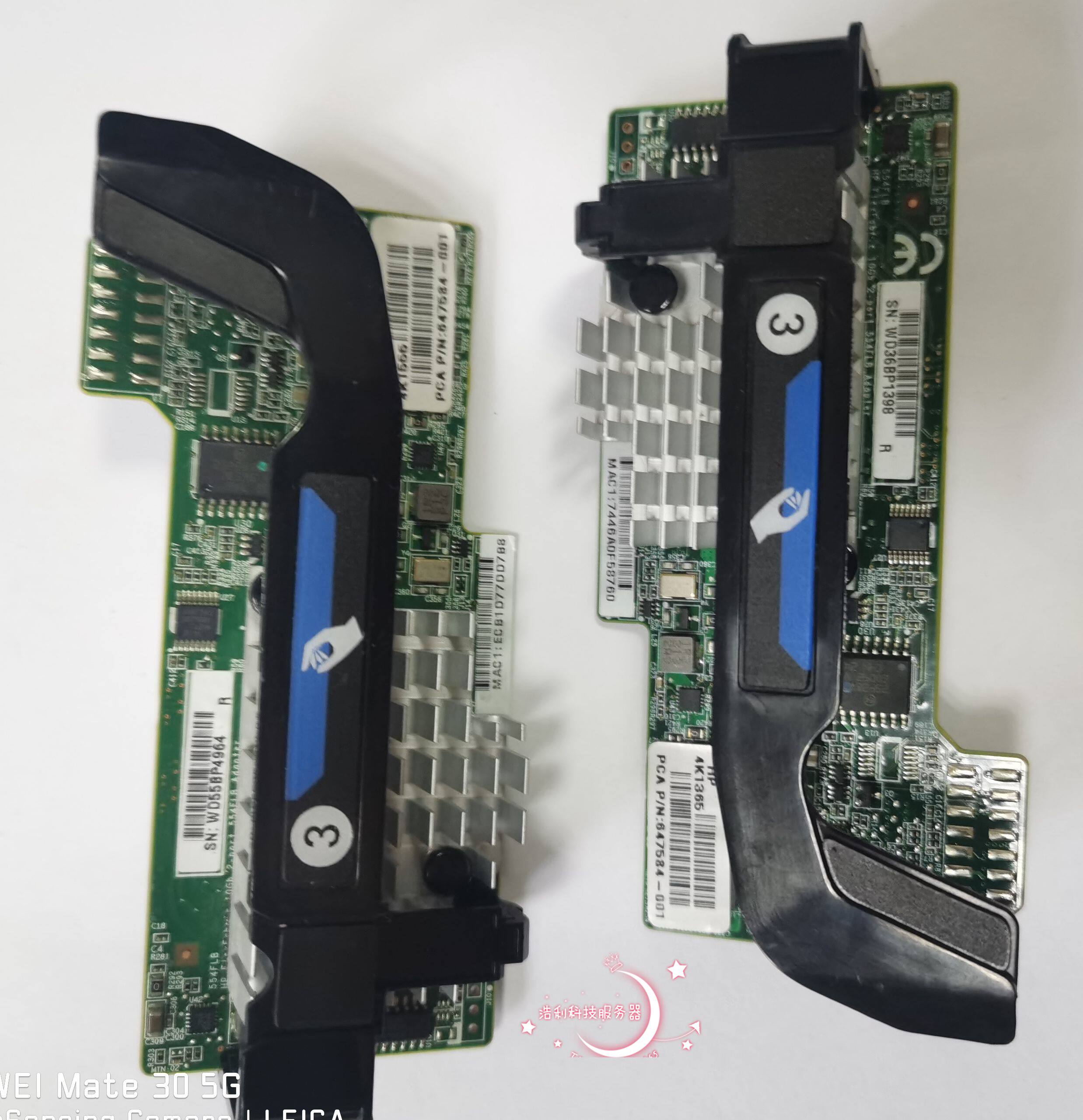 HP 554FLB BL460c G8 double-port 10G network card with connector 647584-001 649940-001