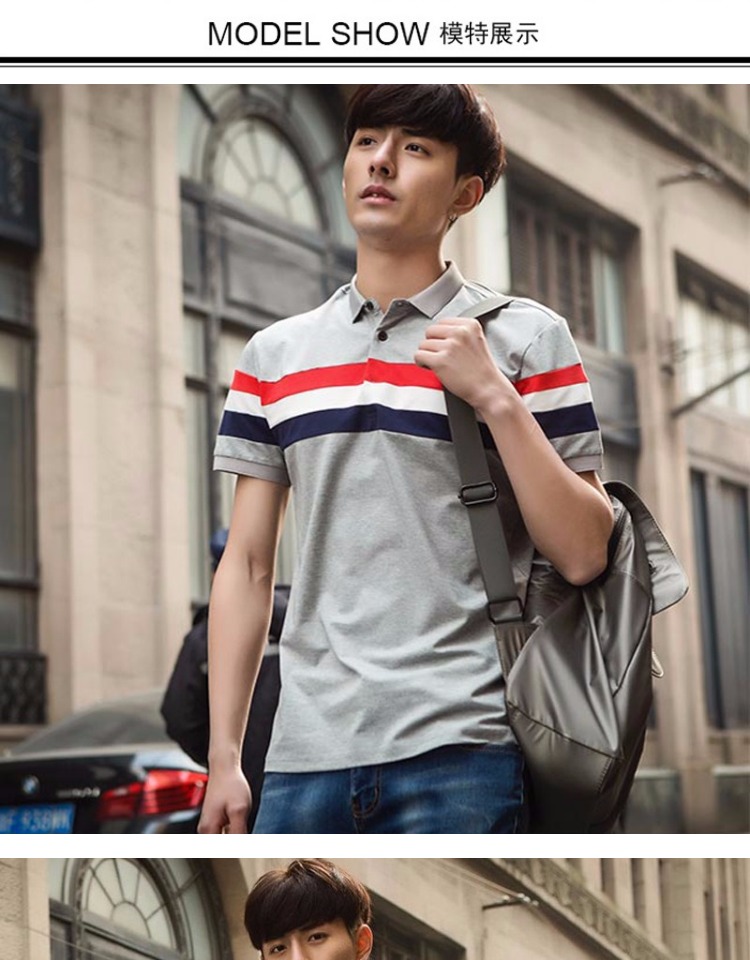 Quần áo nam mùa hè cực rộng cộng với phân bón tăng mỡ giảm béo 8XL ba màu hoa văn nửa vạt áo ngắn tay áo polo áo thun nam có cổ hàng hiệu
