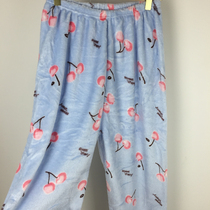 Lady Flannel Sleeping Pants Autumn Winter Money big code Coral Suede Water Mink Suede Loose Warm Home Male fattening trousers Long pants