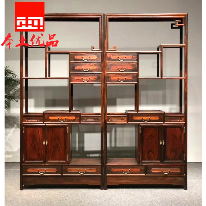 Lào Red Rosewood Khung Bogu Cochin Dalbergia Duobaoge Khung cổ Nghiên cứu đồ nội thất cổ tích - Kệ