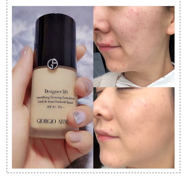 Armani quyền năng lượng lỏng kem nền điện nhà thiết kế tổng thể uv trang điểm tinh khiết nhãn màu xanh chính hãng kem nền maybelline fit me 120
