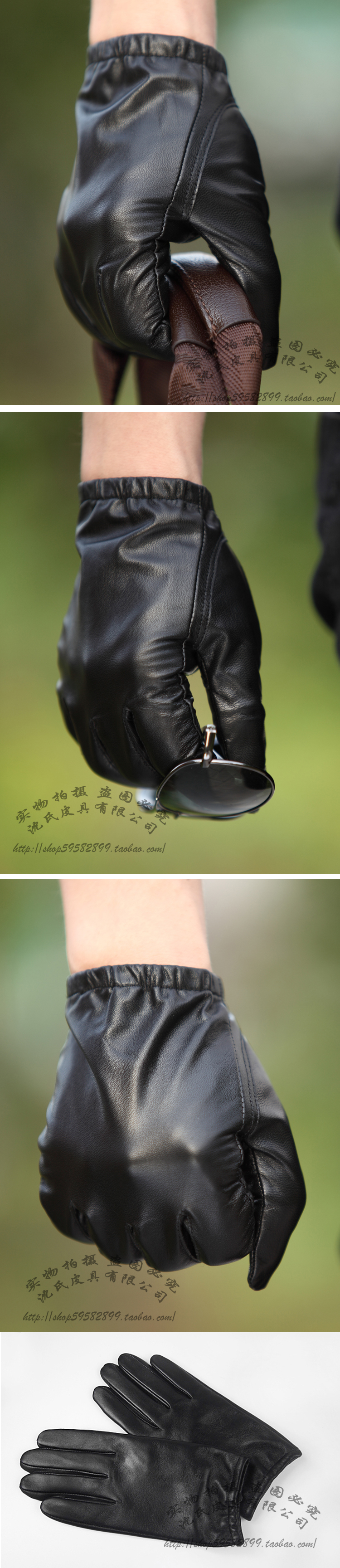 Gants pour homme      en peau de mouton - Ref 2781571 Image 5