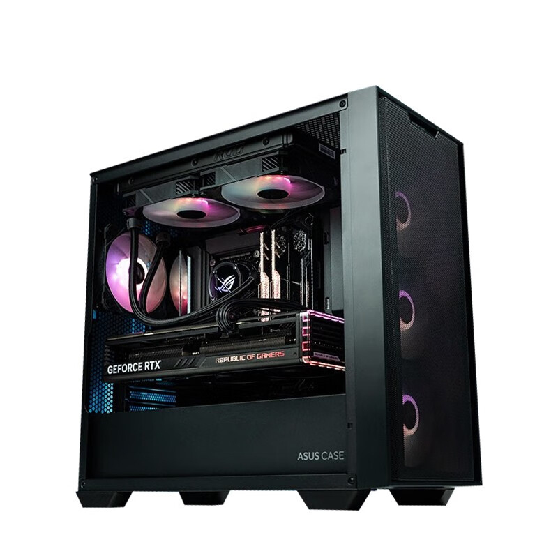 Asus A21 Shadow Chasing Fantasy Night Black Desktop Computer Host Matx Mid-Tower Side-Transparent Gaming E-Sports Case Asus A21 Shadow Chasing Fantasy Night Black Desktop Computer Host Matx Mid-Tower Side-Transparent Gaming E-Sports Case