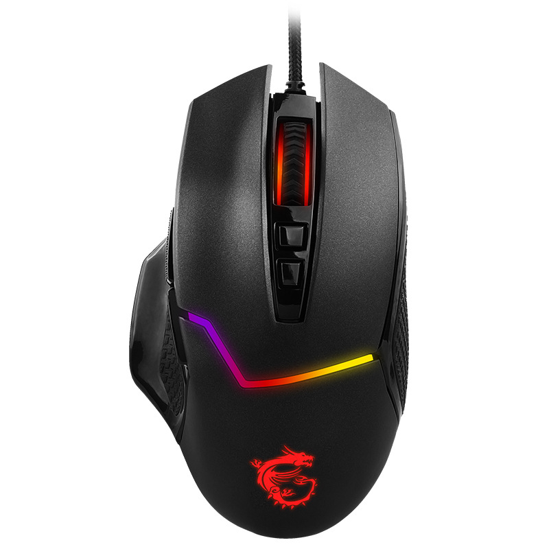 MSI Clutch Gm20 Computer Wired Gaming Mouse Rgb Colorful Customizable Faith Dragon Soul Light