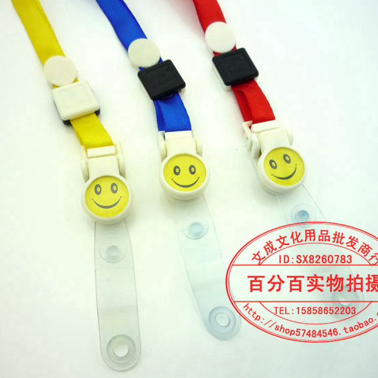 Corkee Smiling Face Hanging Rope Work Certificate Sling Gold Ribbon width 1 cm 1 0cm Coke smile buckle