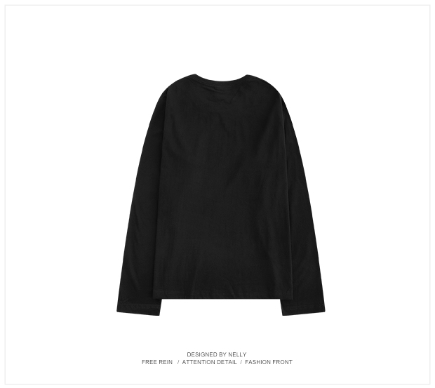 Đàn ông và phụ nữ thể thao giản dị áo thun dài tay Hàn Quốc in hip hop Nhật Bản cotton cổ tròn những người yêu gió retro áo phông dài