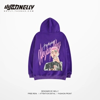Màu tím thương hiệu áo len trùm đầu nam hiphop Châu Âu và Hoa Kỳ đường phố hip hop thương hiệu mùa xuân và mùa thu mô hình những người yêu thích quá khổ áo len kiểu hàn quốc cực đẹp