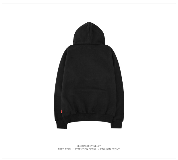 Áo len cổ lọ rộng quá khổ của Nhật Bản in áo len trùm đầu retro Áo đôi nam và nữ áo khoác hoodie