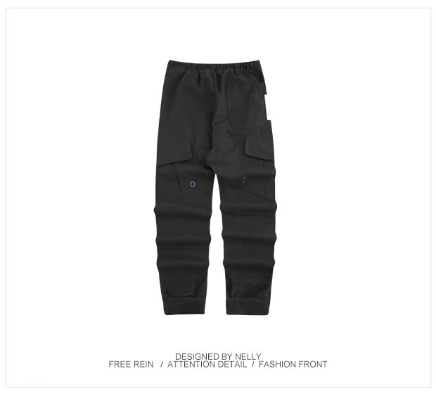 Influx nam kích thước lớn cổng gió màu nhấn vào quần yếm nam thương hiệu quần hip hop lỏng lẻo quần thủy triều quốc quần âu nam đẹp